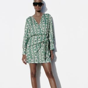 Zara chain green dress